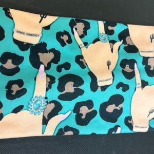 Chic Teal and Black Patterned Headband